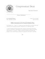 Financial Bailout.Statement