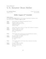 ADV Heller August 23 schedule