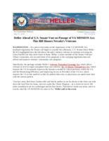 Heller Ahead of U.S. Senate Vote on Passage of VA MISSION Act This Bill Honors Nevada's Veterans