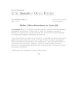 Heller Amendment to Farm Bill