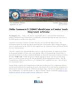 Heller Announces Federal Grant to Combat Youth Drug Abuse in Nevada