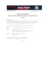 ADV Heller Holds Military Veterans Roundtable