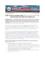 Heller Announces Funding to Help The Reno-Sparks Indian Colony and the Washoe Tribe Address the Opioid Crisis