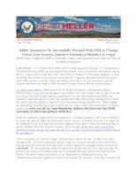 Heller Announces He Successfully Worked With DHS to Change Urban Area Security Initiative Formula to Benefit Las Vegas