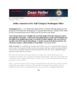 Heller Announces New Staff Change