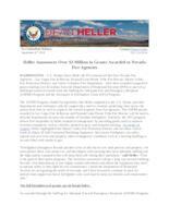 Heller Announces Over $3 Million in Grants Awarded to Nevada Fire Agencies