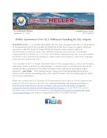 Heller Announces Over $5.1 Million in Funding for Ely Airport