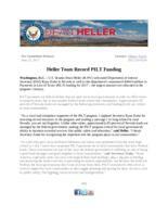 Heller Announces Record PILT Funding