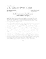 Heller Announces Sage Grouse Stewardship Project