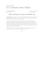 Heller Announces VA Grant Award