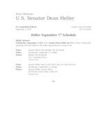 ADV Heller September 5th Schedule