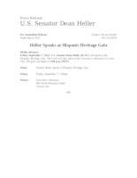 ADV Heller Speaks at Hispanic Heritage Gala