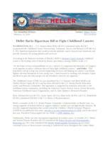 Heller Backs Bipartisan Bill to Fight Childhood Cancers