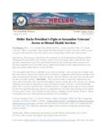 Heller Backs President's Fight to Streamline Veterans' Access to Mental Health Services