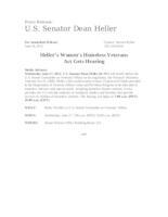 Adv Heller testifies at U.S. Senate Committee on Veterans' Affairs