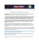 Heller Brings Tax Relief to Nevadans