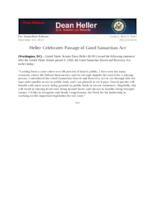 Heller Celebrates Passage of Good Samaritan Act 12.XX.14