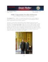 Heller Congratulates Nevadan Neil Kornze