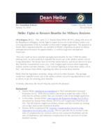 Heller Continues to Fight For Military Retirees