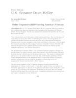 Heller Cosponsors Bill Protecting America's Veterans