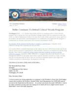 Heller Defends Critical NV Program