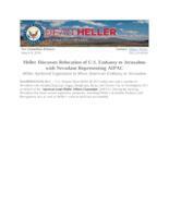 Heller Discusses Relocation of U.S. Embassy to Jerusalem with Nevadans Representing AIPAC