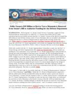 Heller Ensures $30 Million to Revive Yucca Mountain is Removed from Senate's Bill to Authorize Funding for the Defense Department