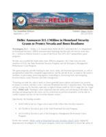 Heller Ensures Additional Funding for Law Enforcement Emergencies, Like Nevada's Response to Las Vegas Shooting - in Omnibus