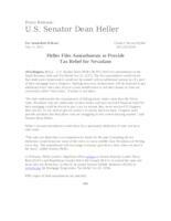 Heller Files Amendments to Provide Tax Relief for Nevadans