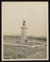 Monument of John Sparks with bust at the top