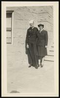 Nancy Lee and Leland Jr. Sparks in uniform