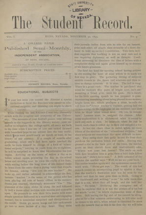 The Student Record, 1893-11-30