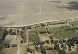 Irrigated agriculture and Newlands Canal near Fallon, Nevada