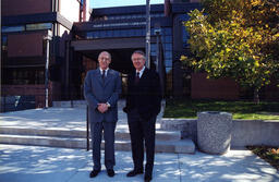 Photograph of Harry Reid with Joseph Crowley, Nevada, ca.1991