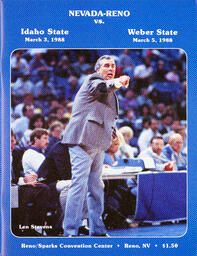 Men's basketball program cover, University of Nevada, 1988