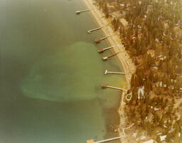 Incline Village and Lake Tahoe aerial view, looking North West, 1967