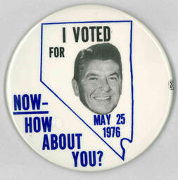 Button from the Republican Primary in Nevada, May 1976