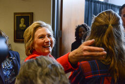 Hillary Clinton and audience members, 3