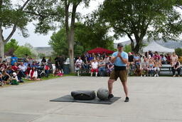 Harri-jatsotzea demonstration at the 2021 Basque Festival in Elko 8