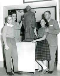 Faculty, Art Professor Craig Sheppard, Yolande Sheppard, son, and daughter 1959