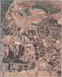 Aerial view of campus, ca. 1977