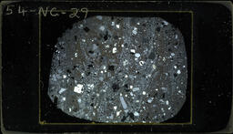 Thin section 54NC29, rhyolite (polarized)