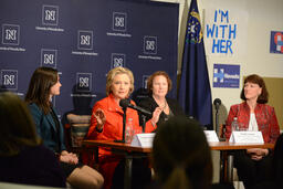 Hillary Clinton speaking as part of women's healthcare round-table panel, 2