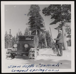 Willys jeep adapted for winter use