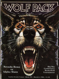 Men's basketball program cover, University of Nevada, 1984