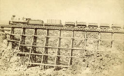 Carson and Colorado train on Candelaria trestle