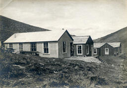 Hilltop Mines, man, mine buildings