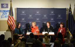 Hillary Clinton speaking as part of women's healthcare round-table panel, 1