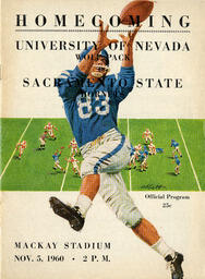 Football program cover, University of Nevada, 1960