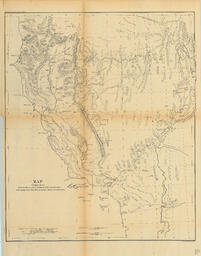 Map Showing the Different Routes Travelled over by the Detachments of the Overland Command in the Spring of 1855